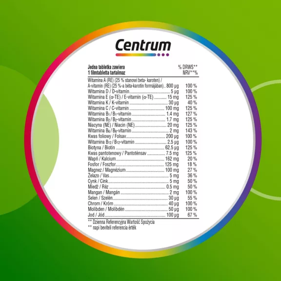 Centrum A-tól Z-ig multivitamin filmtabletta 100 db Centrum A-tól Z-ig multivitamin filmtabletta 100 db