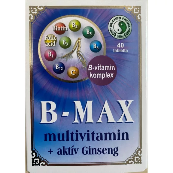 B-Max Multivit.es Aktiv Ginseng Tbl 40X B-Max Multivit.es Aktiv Ginseng Tbl 40X