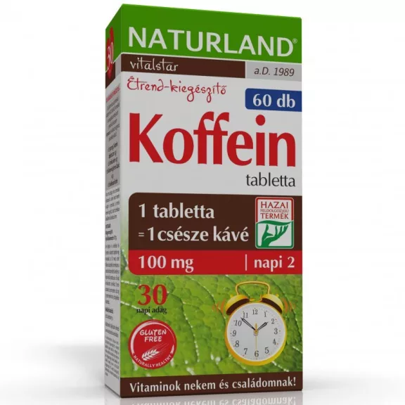 Naturland Koffein tabletta 60 db Naturland Koffein tabletta 60 db
