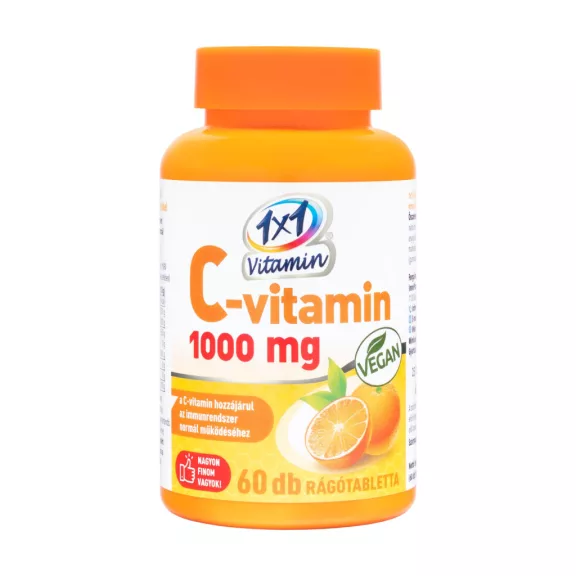 1×1 Vitamin C-vitamin 1000 mg narancs ízű étrend-kiegészítő rágótabletta 60 db 1×1 Vitamin C-vitamin 1000 mg narancs ízű étrend-kiegészítő rágótabletta 60 db