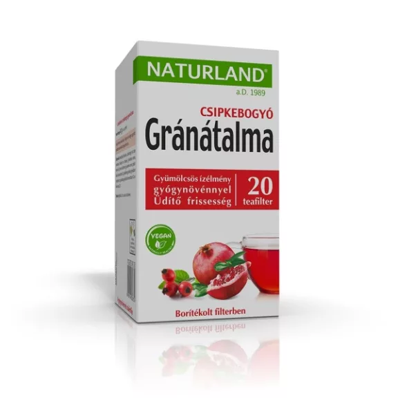 Naturland gyümölcstea gránátalma-csipkebogyó 20 db Naturland gyümölcstea gránátalma-csipkebogyó 20 db