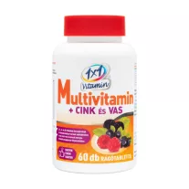   1x1 Vitamin Multivitamin + cink és vas rágótabletta erdei gyümölcs 60 db