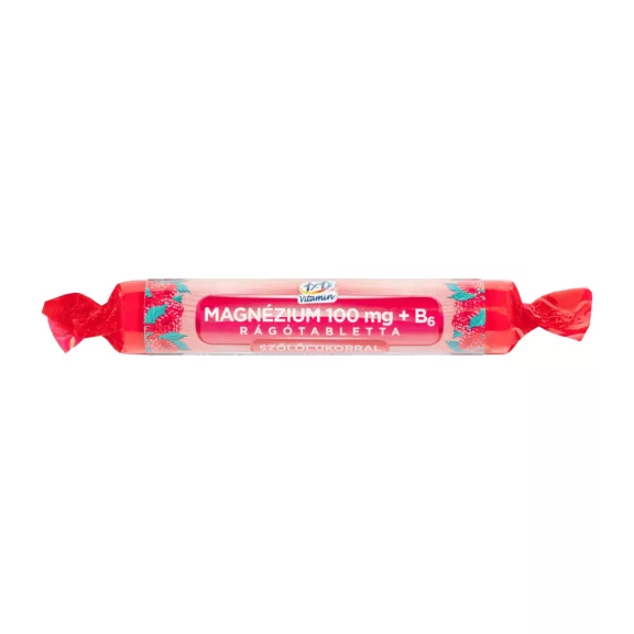 1x1 Vitamin Magnézium 100 mg + B6-vitamin málna ízű rágótabletta szőlőcukorral 17 db 1x1 Vitamin Magnézium 100 mg + B6-vitamin málna ízű rágótabletta szőlőcukorral 17 db