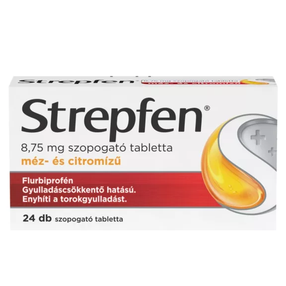 Strepfen méz és citromízű 8,75 mg szopogató tabletta 24 db Strepfen méz és citromízű 8,75 mg szopogató tabletta 24 db