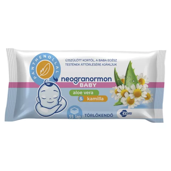 Neogranormon törlőkendő aloe, kamilla 55db Neogranormon törlőkendő aloe, kamilla 55db