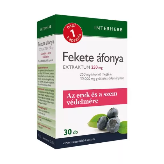 Interherb Napi 1 Fekete Áfonya Kapszula 30 db Interherb Napi 1 Fekete Áfonya Kapszula 30 db