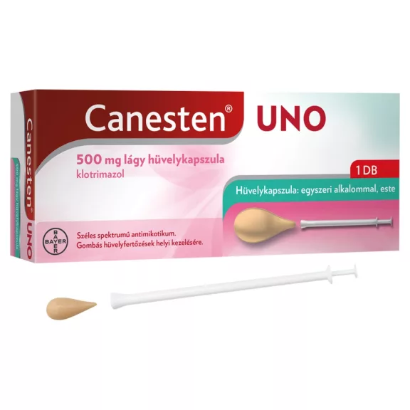 CANESTEN UNO 500MG LAGY HUVELYKAPSZ. 1X CANESTEN UNO 500MG LAGY HUVELYKAPSZ. 1X