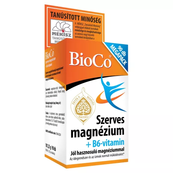 BioCo Szerves Magnézium + B6-vitamin tabletta 90 db BioCo Szerves Magnézium + B6-vitamin tabletta 90 db