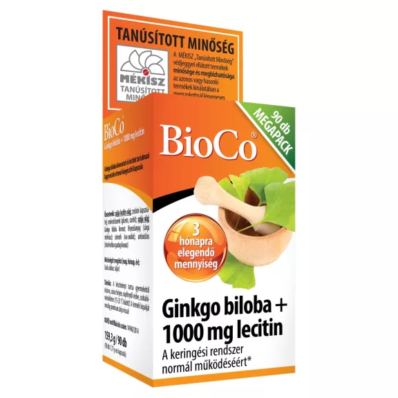 BioCo Ginkgo Biloba + Lecitin 1000 mg kapszula 90 db BioCo Ginkgo Biloba + Lecitin 1000 mg kapszula 90 db
