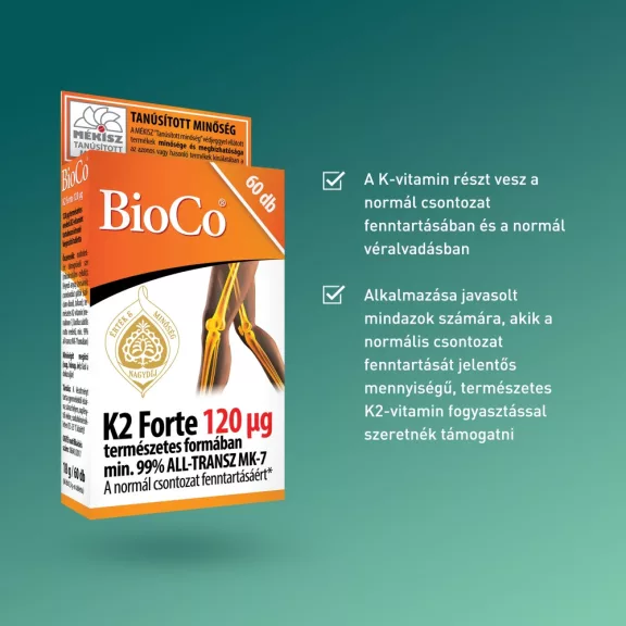 BioCo K2-Vitamin forte tabletta 60 db