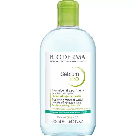 Bioderma Sébium H2O arc-és sminklemosó micellás víz 500 ml Bioderma Sébium H2O arc-és sminklemosó micellás víz 500 ml