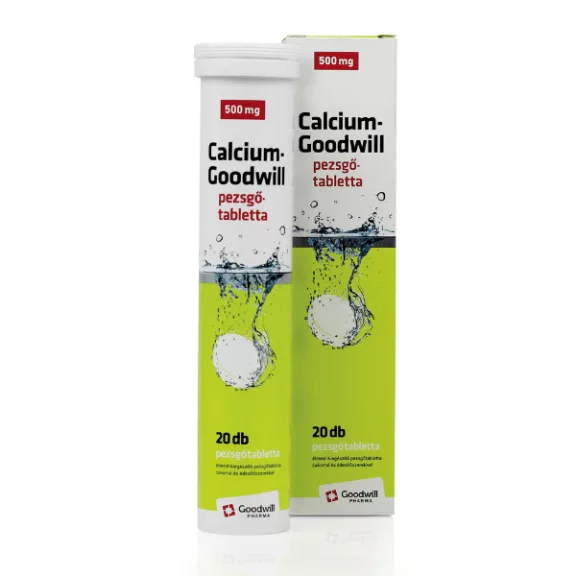 GOODWILL CALCIUM PEZSGŐTABLETTA 20X GOODWILL CALCIUM PEZSGŐTABLETTA 20X