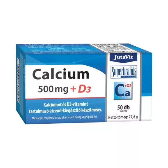 JUTAVIT CALCIUM 500MG+D3 TABL. 50X JUTAVIT CALCIUM 500MG+D3 TABL. 50X