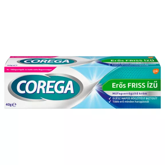 Corega Erős műfogsorrögzítő krém friss ízű 40 g Corega Erős műfogsorrögzítő krém friss ízű 40 g
