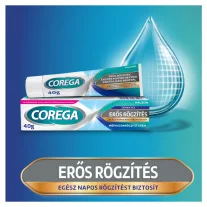   Corega Erős Rögzítés ízmentes műfogsorrögzítő krém 40 g
