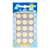   1x1 Vitamin D3-vitamin 400 NE narancs ízű étrend-kiegészítő rágótabletta édesítőszerrel, napocskás 15 db