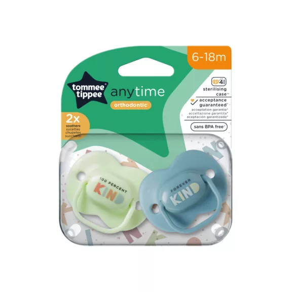 Tommee Tippee Anytime nyugtatócumi 6-18 hó 2 db