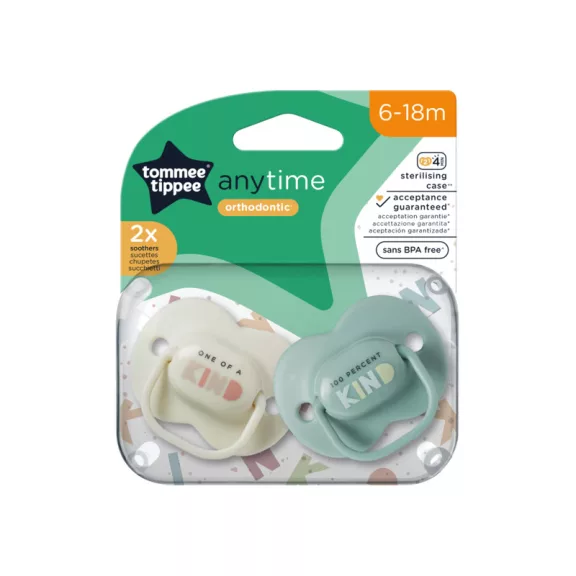 Tommee Tippee Anytime nyugtatócumi 6-18 hó 2 db
