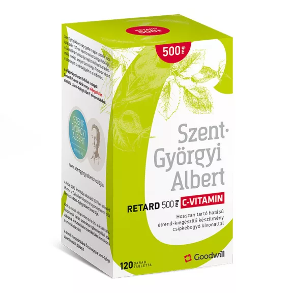 Szent-Györgyi Albert Retard C-vitamin 500mg tabletta – 120db Szent-Györgyi Albert Retard C-vitamin 500mg tabletta – 120db