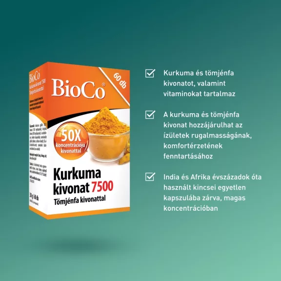BioCo Kurkuma tömjénfa kivonat kapszula 60 db BioCo Kurkuma tömjénfa kivonat kapszula 60 db