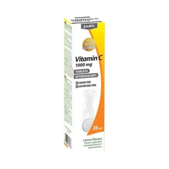 JutaVit C-vitamin 1000 mg Pezsgőtabletta 20 db JutaVit C-vitamin 1000 mg Pezsgőtabletta 20 db