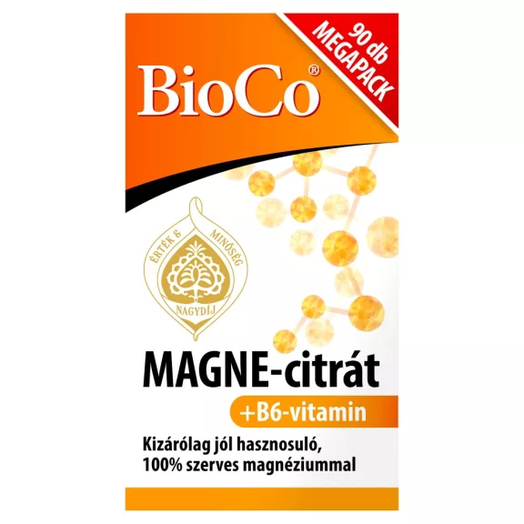 Bioco Magne-Citrát + B6-vitamin filmtabletta 90 db Bioco Magne-Citrát + B6-vitamin filmtabletta 90 db
