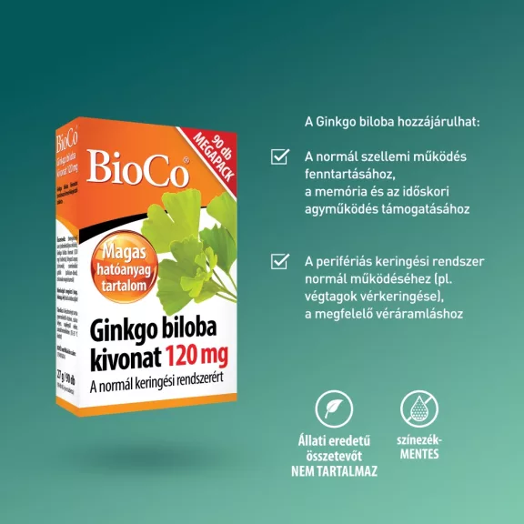 BioCo Ginkgo Kivonat 120 mg tabletta 90 db BioCo Ginkgo Kivonat 120 mg tabletta 90 db