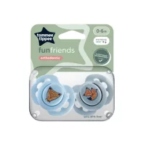 Tommee Tippee Fun Friends nyugtatócumi 0-6 hó 2 db