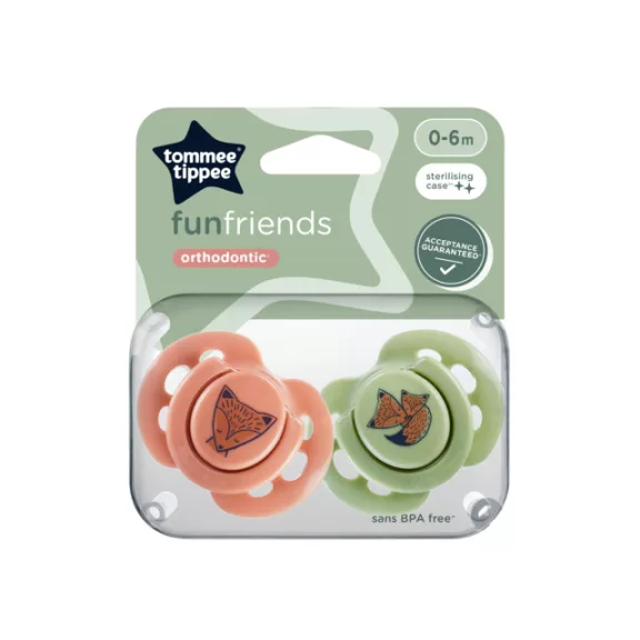 Tommee Tippee Fun Friends nyugtatócumi 0-6 hó 2 db Tommee Tippee Fun Friends nyugtatócumi 0-6 hó 2 db