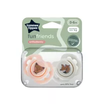 Tommee Tippee Fun Friends nyugtatócumi 0-6 hó 2 db