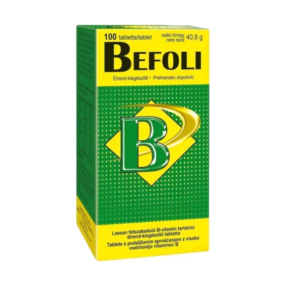 Befoli B-vitamin tartalmú retard tabletta 100 db Befoli B-vitamin tartalmú retard tabletta 100 db