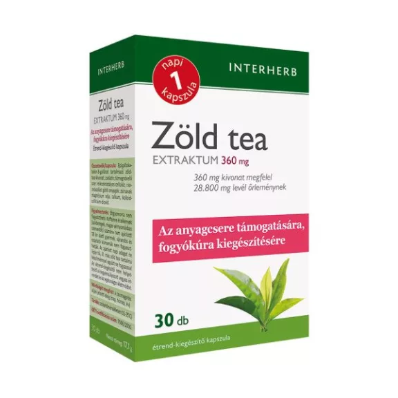 Interherb Napi 1 Zöld Tea Extraktum Kapszula 30 db Interherb Napi 1 Zöld Tea Extraktum Kapszula 30 db