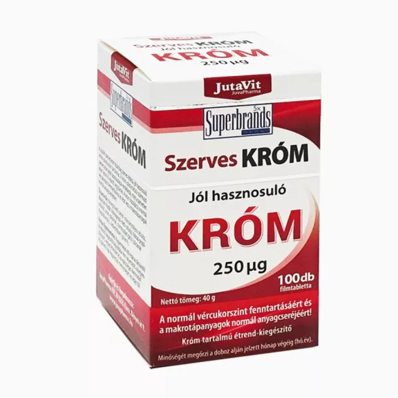 JutaVit Szerves Króm Filmtabletta 100 db JutaVit Szerves Króm Filmtabletta 100 db