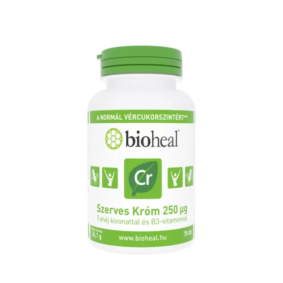 Bioheal Szerves & természetes króm 70 db Bioheal Szerves & természetes króm 70 db