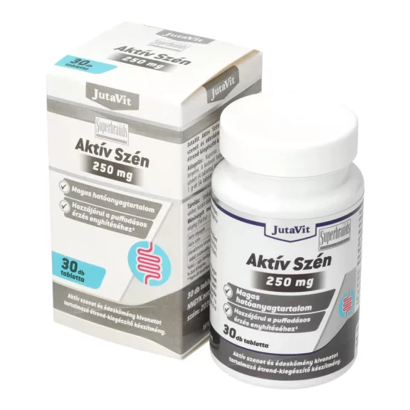 JutaVit Aktív Szén 250 mg 30 db JutaVit Aktív Szén 250 mg 30 db
