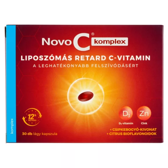 Novo C Komplex Liposzómás C-Vitamin+D3-Vitamin+Zn Kapszula 30X Novo C Komplex Liposzómás C-Vitamin+D3-Vitamin+Zn Kapszula 30X