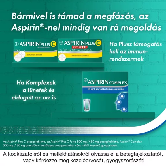 ASPIRIN PLUS C FORTE 800MG/480MG PEZSGOTABL. 20X