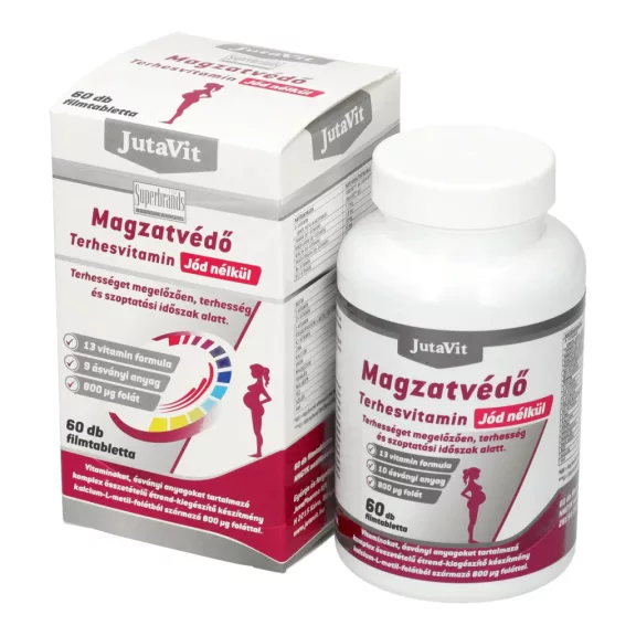 JutaVit Magzatvédő Terhesvitamin jódmentes tabletta 60 db JutaVit Magzatvédő Terhesvitamin jódmentes tabletta 60 db