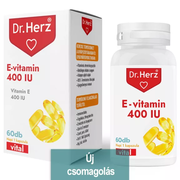 Dr. Herz E-vitamin 400IU lágyzselatin kapszula 60 db Dr. Herz E-vitamin 400IU lágyzselatin kapszula 60 db