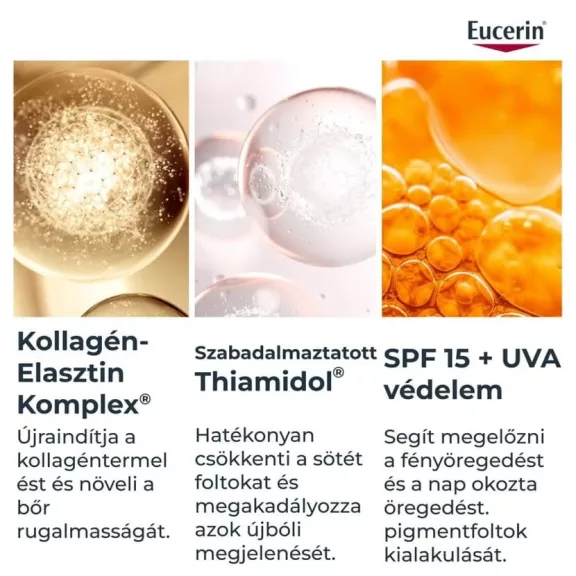 Eucerin Hyaluron-Filler + Elasticity Bőrtömörséget regeneráló nappali arckrém SPF15 50 ml