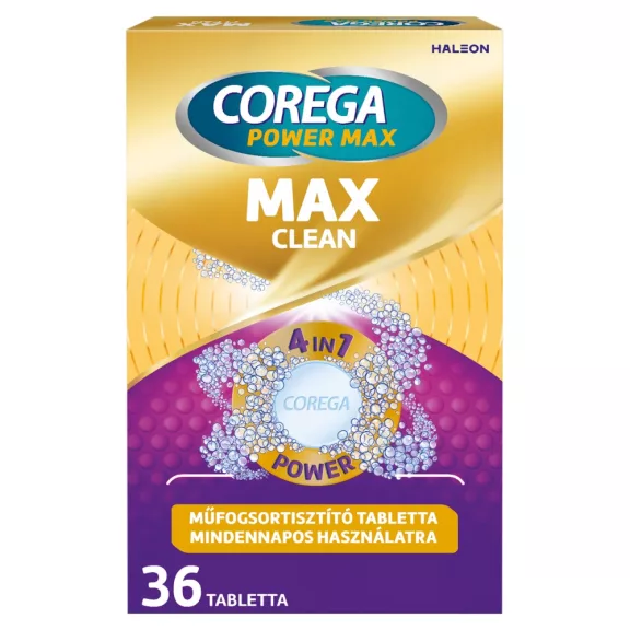 Corega Power Max 4in1 műfogsortisztító tabletta 36 db Corega Power Max 4in1 műfogsortisztító tabletta 36 db