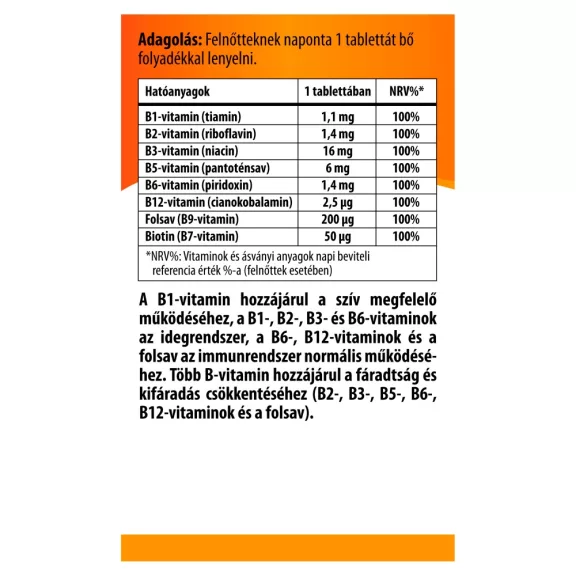 BioCo B-vitamin komplex tabletta 90 db BioCo B-vitamin komplex tabletta 90 db