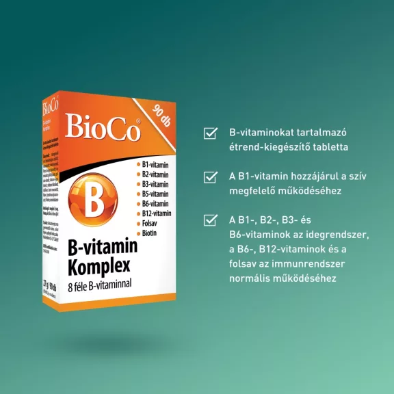 BioCo B-vitamin komplex tabletta 90 db BioCo B-vitamin komplex tabletta 90 db