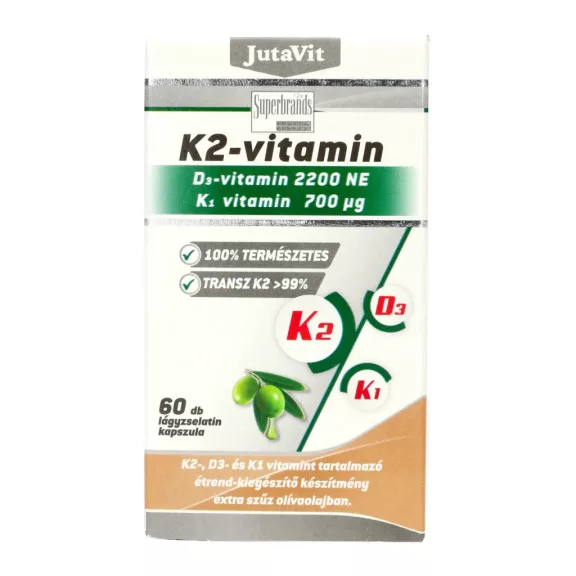 JutaVit K2+D3+K1 Vitamin Lágy Kapszula 60 db JutaVit K2+D3+K1 Vitamin Lágy Kapszula 60 db