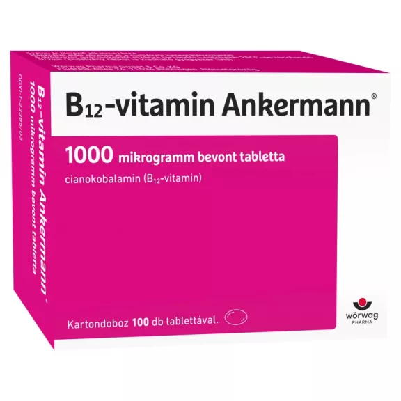 B12-vitamin Ankermann 1000 mikrogramm bevont tabletta 100 db B12-vitamin Ankermann 1000 mikrogramm bevont tabletta 100 db