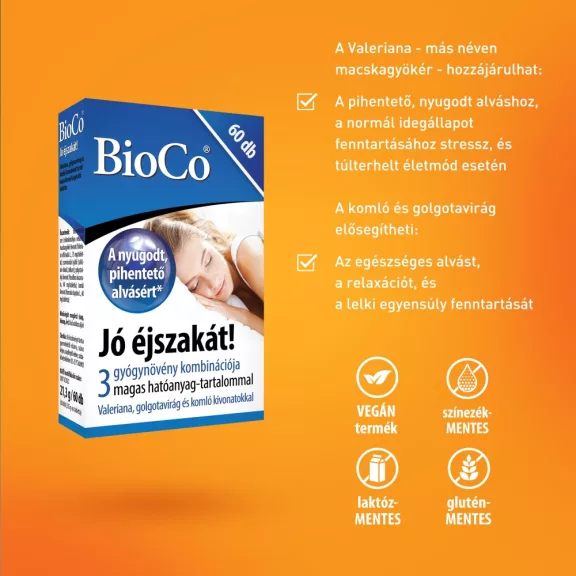 BioCo jó éjszakát tabletta 60 db BioCo jó éjszakát tabletta 60 db