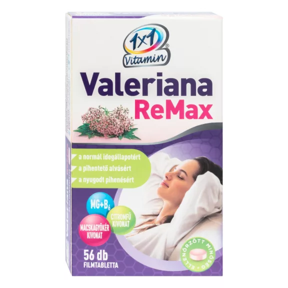1x1 Vitamin Valeriana Remax étrend-kiegészítő filmtabletta 56 db 1x1 Vitamin Valeriana Remax étrend-kiegészítő filmtabletta 56 db