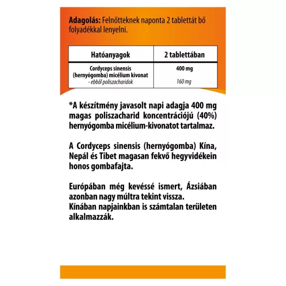 BioCo Cordyceps 400 Hernyógomba Kivonat 90 db BioCo Cordyceps 400 Hernyógomba Kivonat 90 db