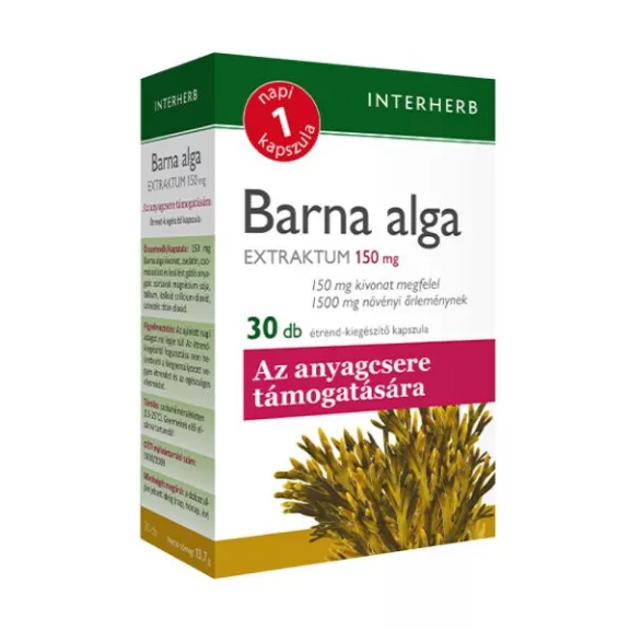 Interherb Napi 1 Barna alga extraktum kapszula 30 db Interherb Napi 1 Barna alga extraktum kapszula 30 db