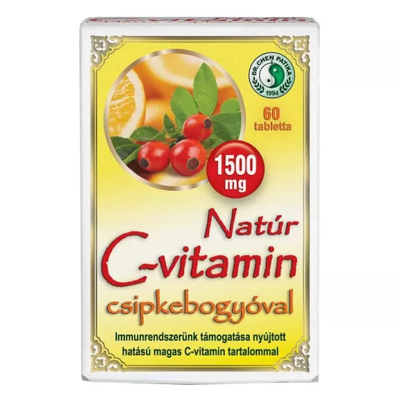 Dr. Chen Natur C-vitamin csipkebogyó 1500 mg tabletta 60 db Dr. Chen Natur C-vitamin csipkebogyó 1500 mg tabletta 60 db